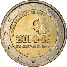 Belgio, 2 Euro, The Great War Centenary, 2014, SPL+, Bi-metallico