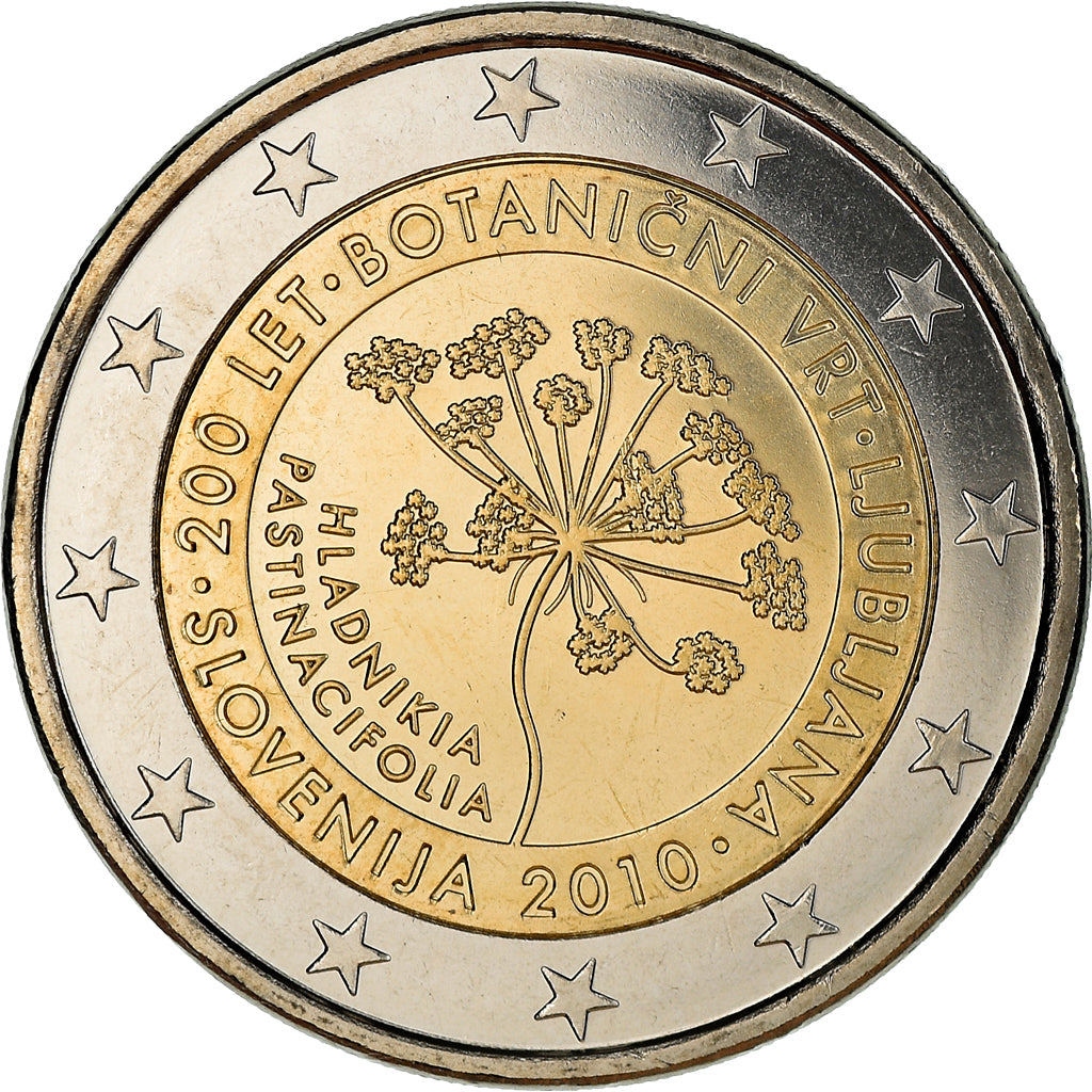 Slovenia, 2 Euro, Ljubljana, 2010, MS(63), Bi-Metallic, KM:94