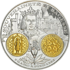 France, Médaille, Histoire Monétaire, Franc à Pied, Charles V, FDC, Argent