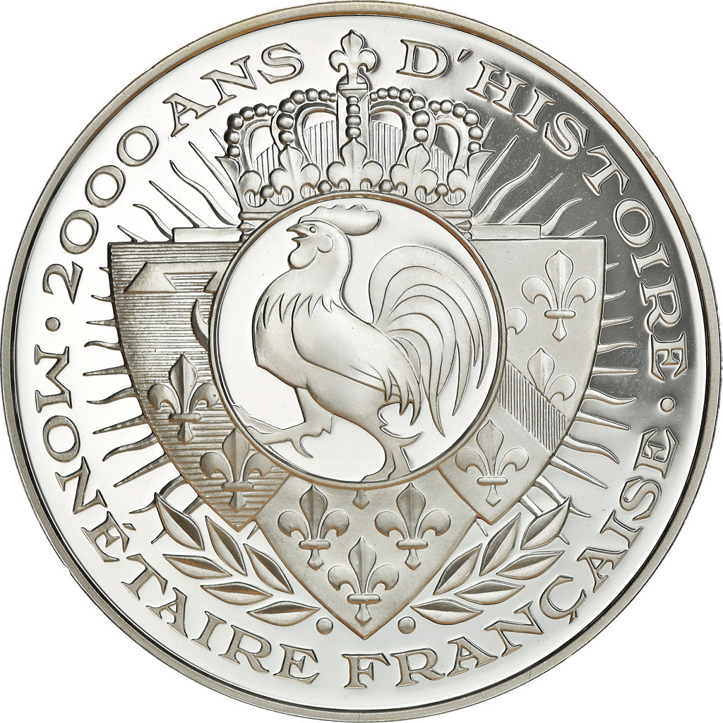 France, Médaille, Histoire Monétaire, Franc à Pied, Charles V, FDC, Argent