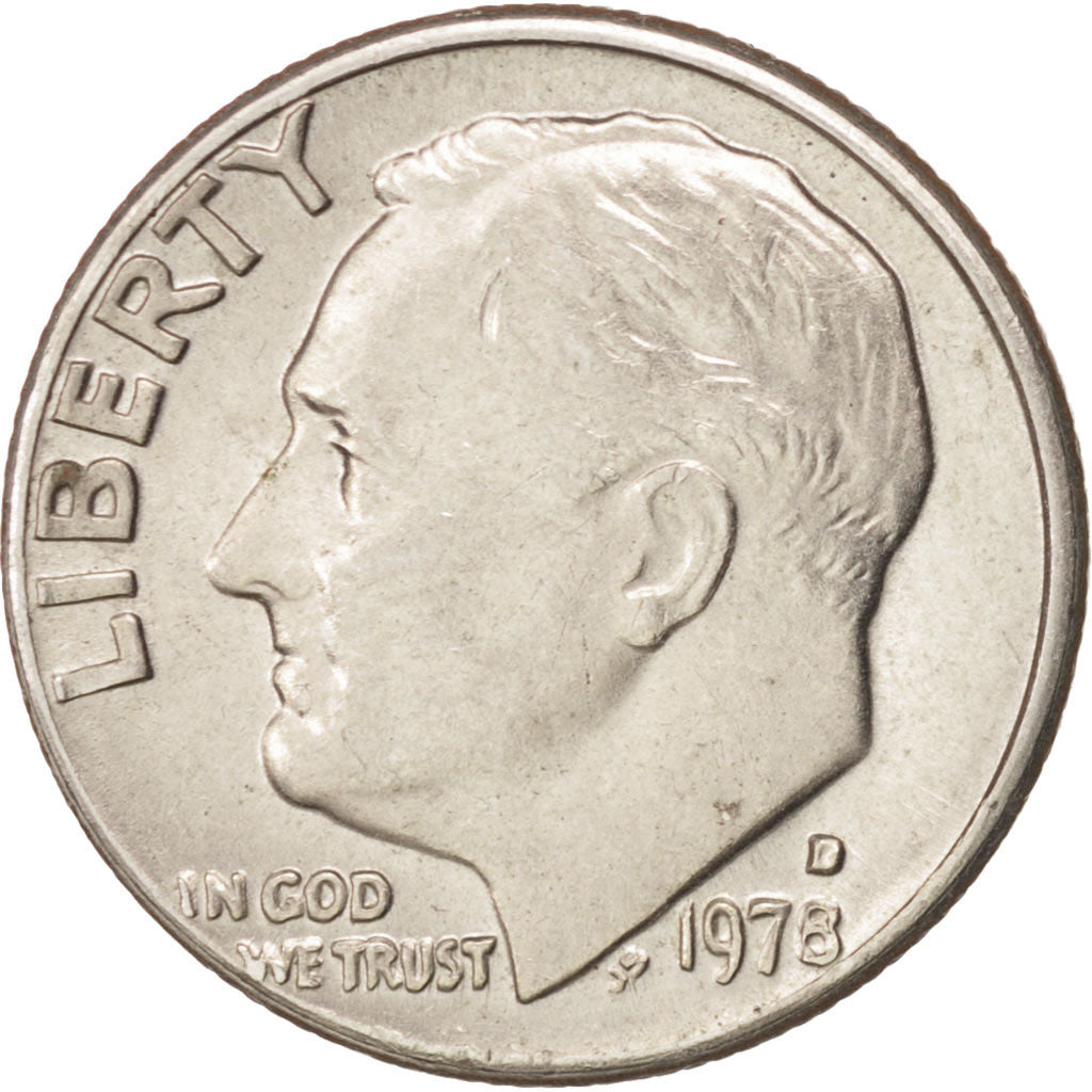 UNITED STATES, Roosevelt Dime, Dime, 1978, U.S. Mint, KM #195a, AU(55-58),...
