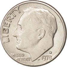 UNITED STATES, Roosevelt Dime, Dime, 1978, U.S. Mint, KM #195a, AU(55-58),...