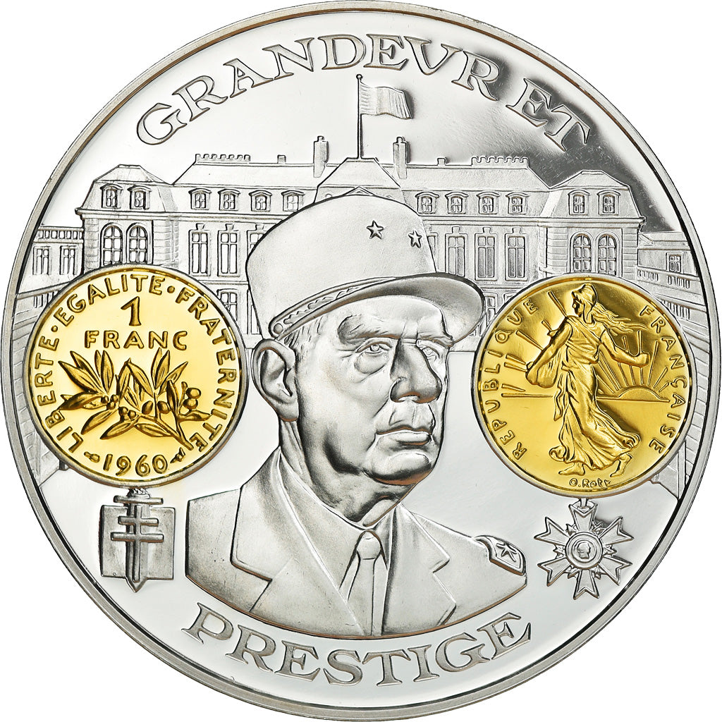 Frankrijk, Medaille, Histoire Monétaire, Grandeur et Prestige, De Gaulle, FDC
