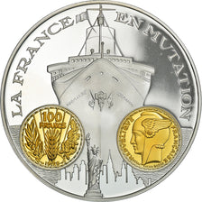 France, Medal, Histoire Monétaire, 100 Francs Bazor, MS(65-70), Silver