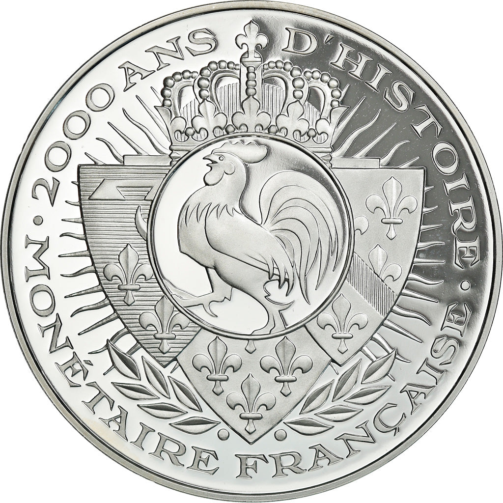 France, Medal, Histoire Monétaire, 100 Francs Bazor, MS(65-70), Silver
