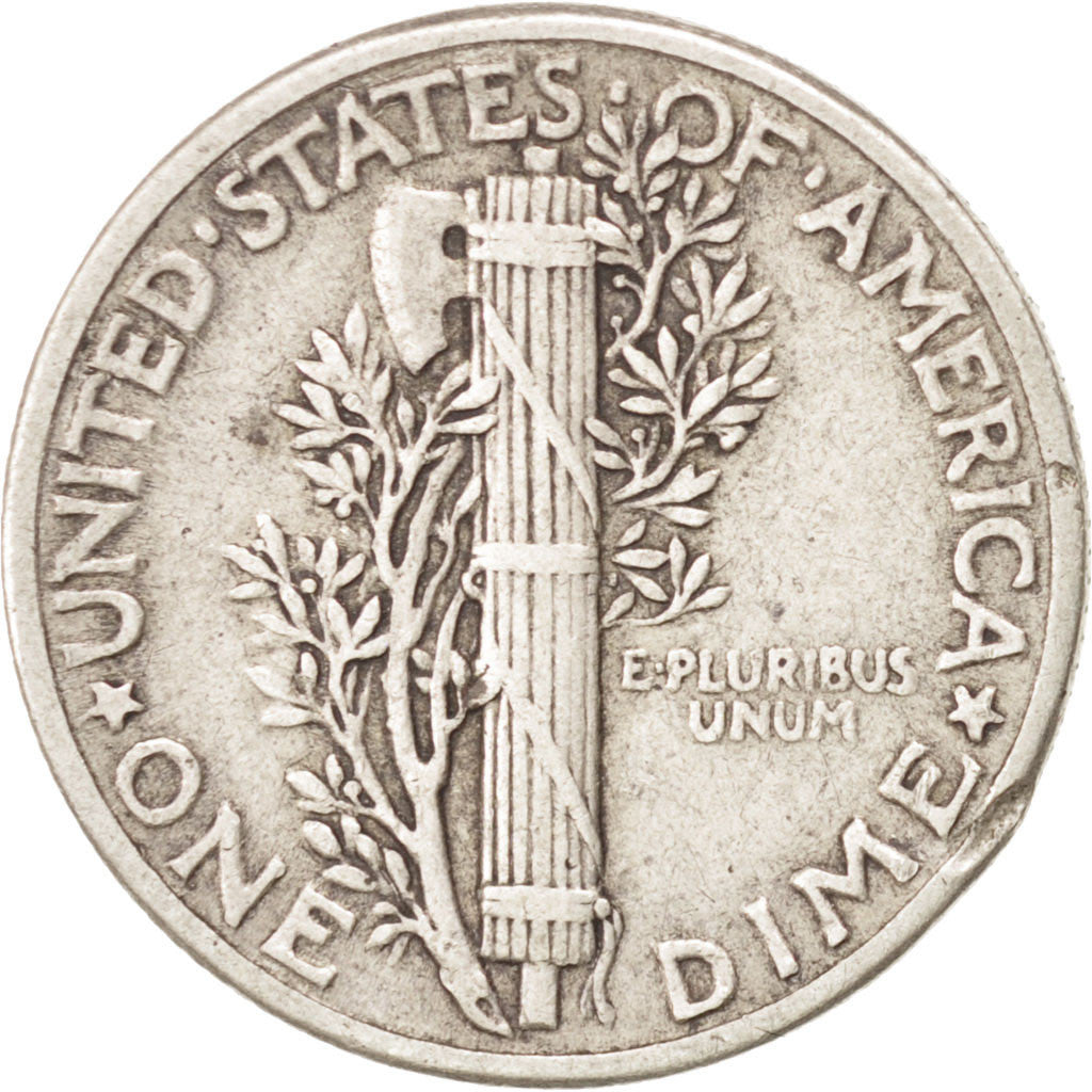 Coin, United States, Mercury Dime, Dime, 1943, U.S. Mint, Philadelphia