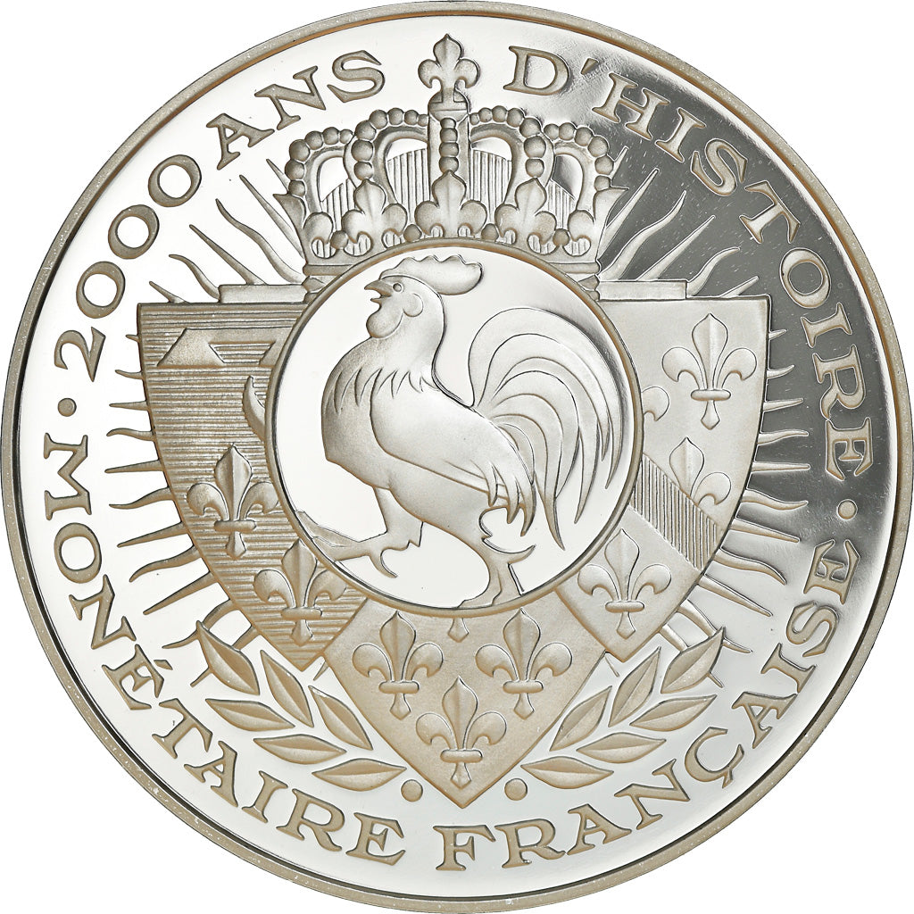France, Medal, 2000 Ans d'Histoire Monétaire, Agnel d'Or, MS(65-70), Silver