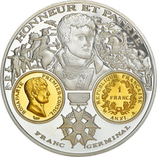 Francia, medalla, Histoire Monétaire, Franc Germinal, FDC, Plata