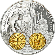 France, Medal, Histoire Monétaire, Denier Tournois, MS(65-70), Silver