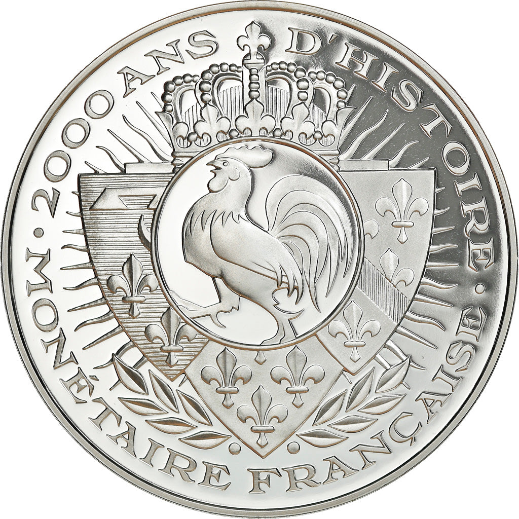 France, Medal, Histoire Monétaire, Denier Tournois, MS(65-70), Silver