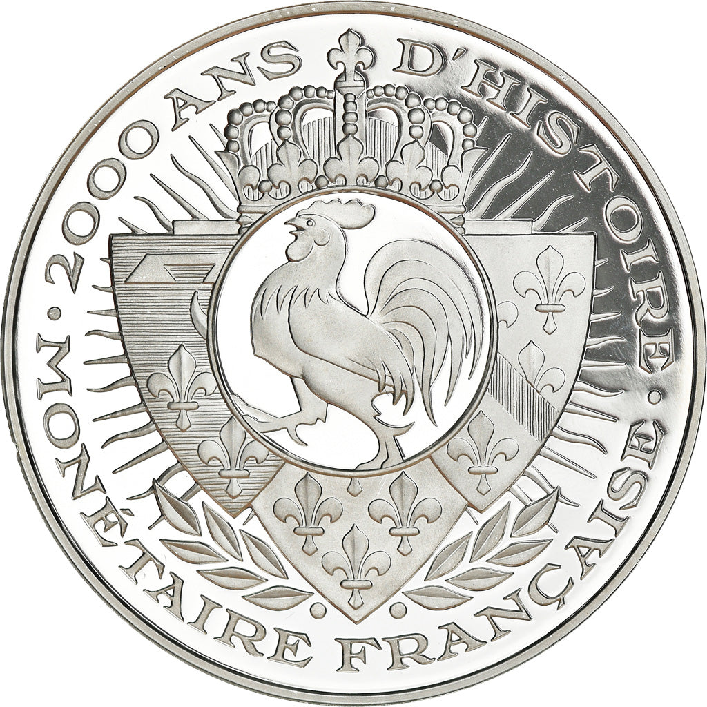 France, Medal, Histoire Monétaire, Franc à Cheval, MS(65-70), Silver