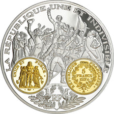 France, Medal, Histoire Monétaire, 5 Francs Union et Force, MS(65-70), Silver