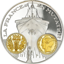 France, Medal, Histoire Monétaire, 100 Francs Bazor, MS(65-70), Silver