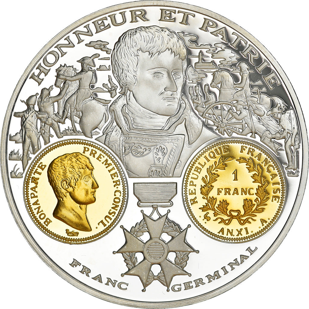 France, Médaille, Histoire Monétaire, Franc Germinal, FDC, Argent