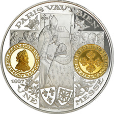 Francia, medaglia, Histoire Monétaire, Franc-Pied Quadruple, FDC, Argento