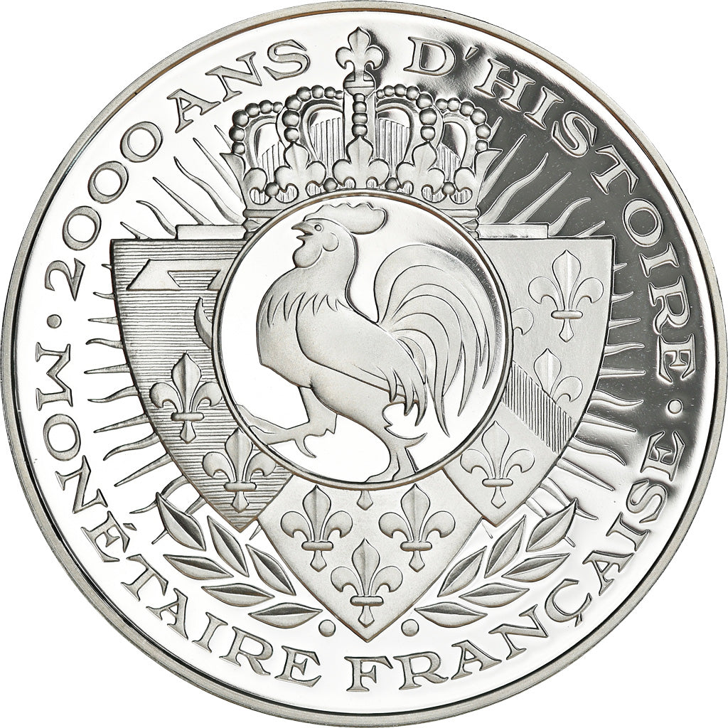 Francia, medaglia, Histoire Monétaire, Franc-Pied Quadruple, FDC, Argento