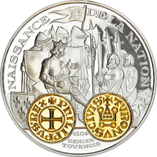 France, Medal, Histoire Monétaire, Denier Tournois, MS(65-70), Silver