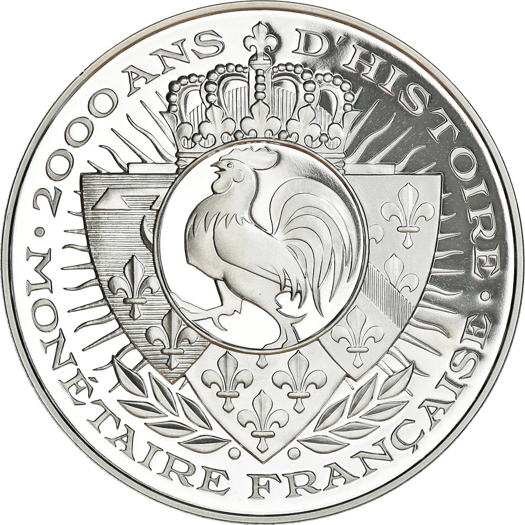 France, Medal, Histoire Monétaire, Denier Tournois, MS(65-70), Silver