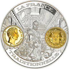 France, Medal, Histoire Monétaire, 100 Francs Or Charles X, MS(65-70), Silver