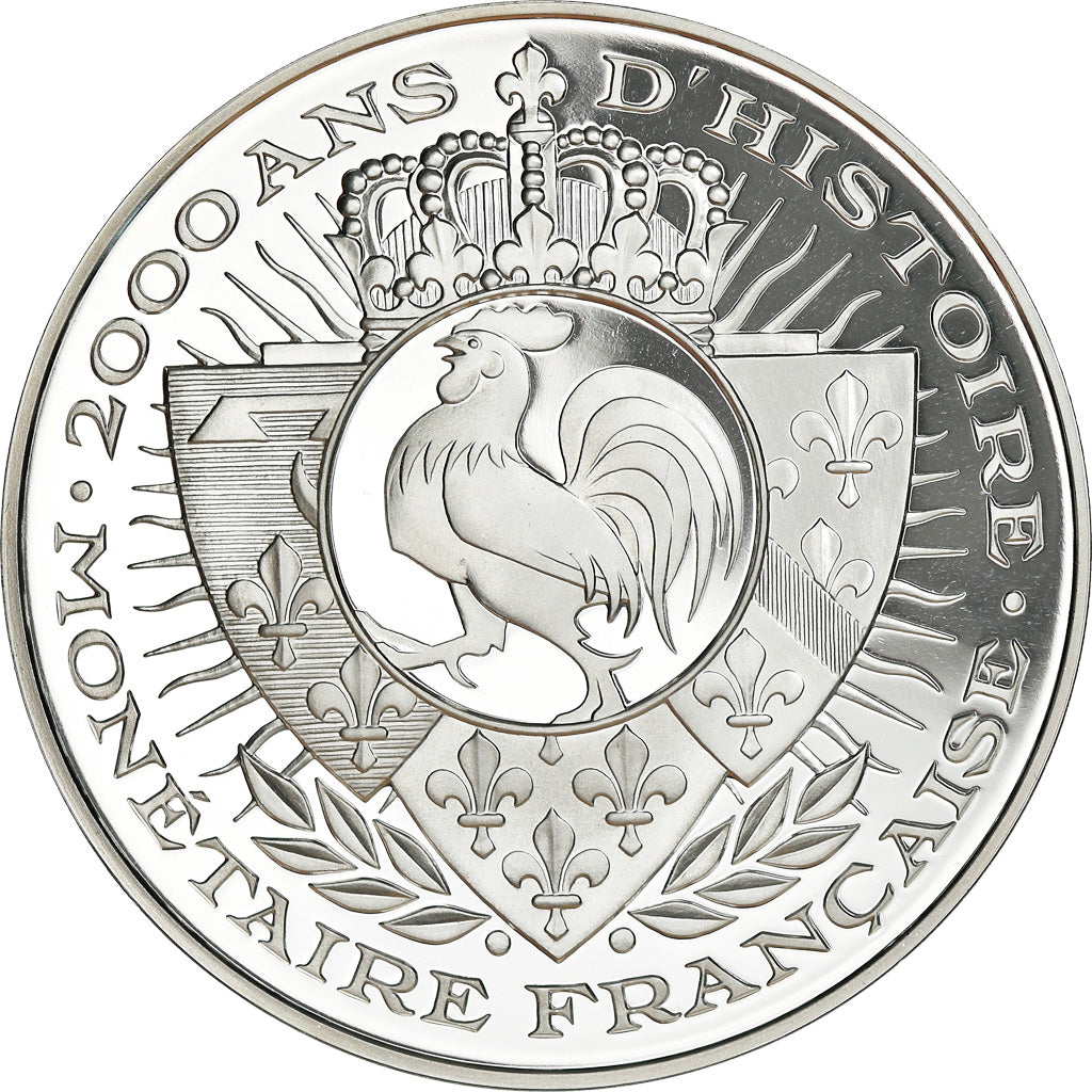 France, Medal, Histoire Monétaire, 100 Francs Or Charles X, MS(65-70), Silver