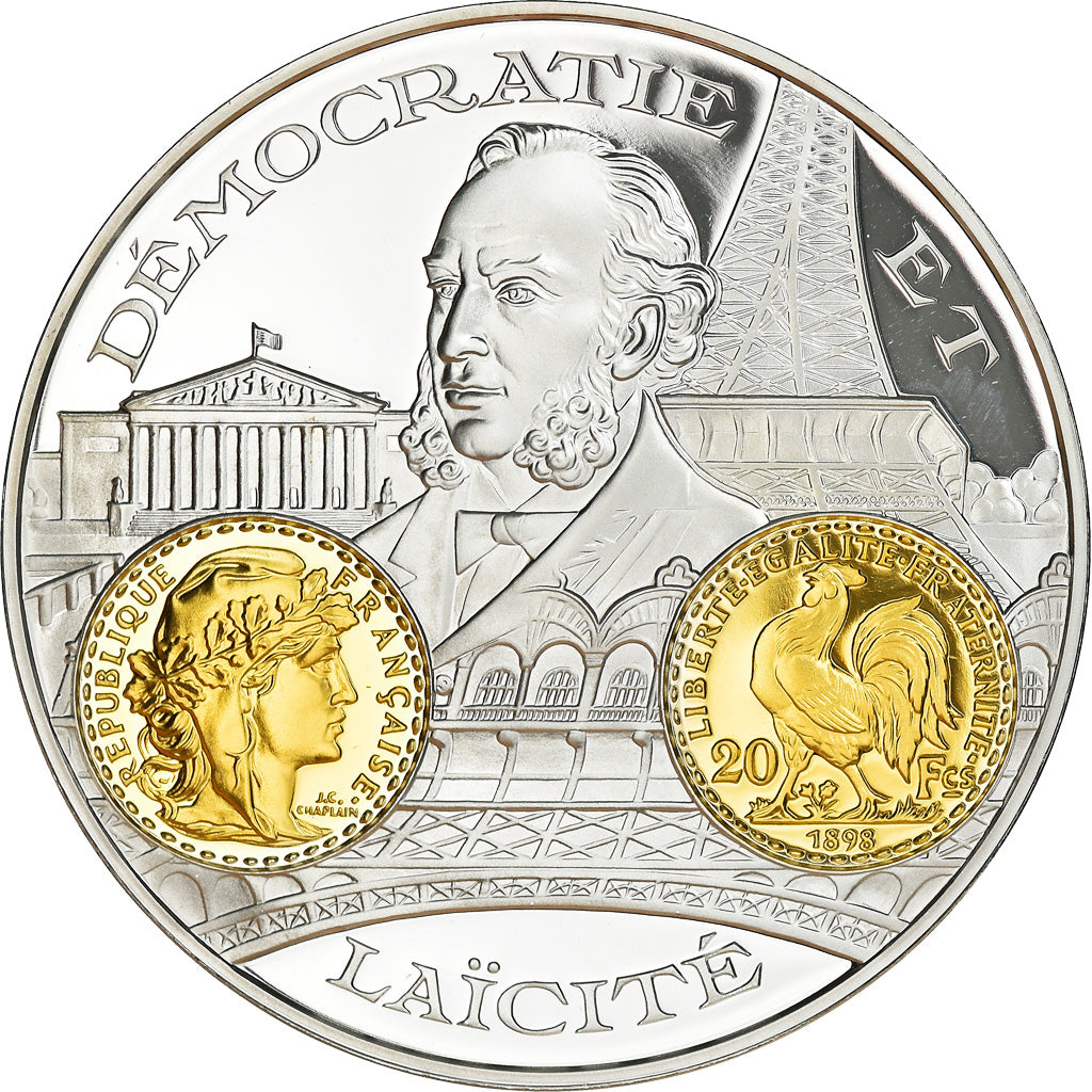 France, Medal, Histoire Monétaire, 20 Francs Marianne, MS(65-70), Silver