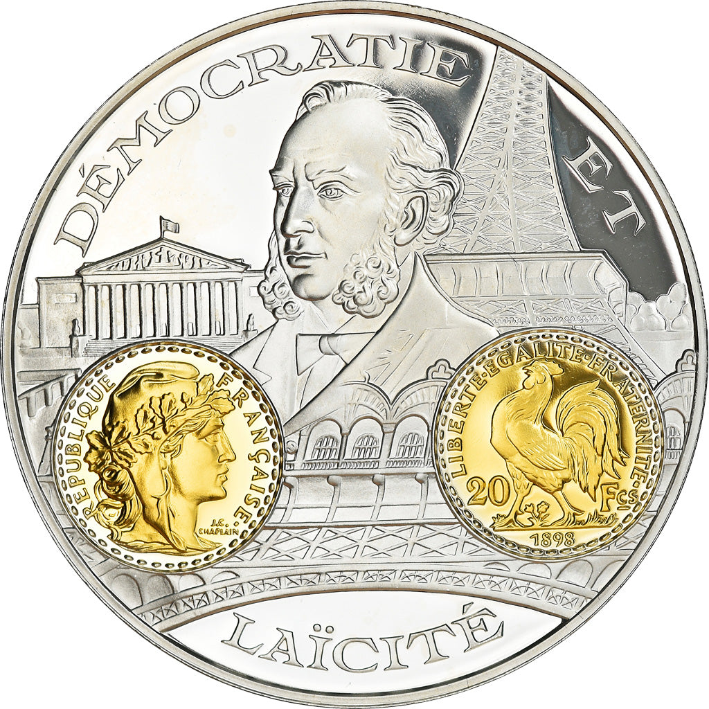 France, Medal, Histoire Monétaire, 20 Francs Marianne, MS(65-70), Silver