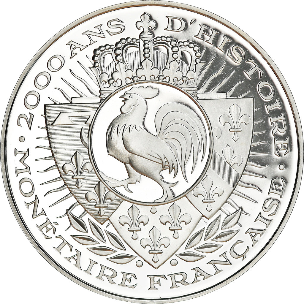 France, Medal, Histoire Monétaire, Denier Parisis, Louis VII, MS(65-70), Silver