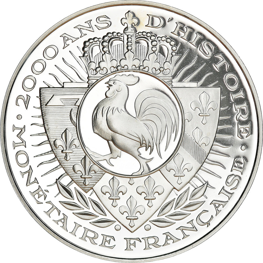 France, Medal, Histoire Monétaire, Denier Parisis, Louis VII, MS(65-70), Silver
