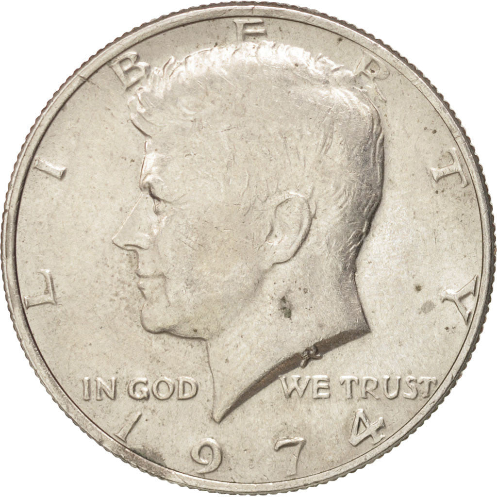 Coin, United States, Kennedy Half Dollar, Half Dollar, 1974, U.S. Mint