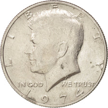 Coin, United States, Kennedy Half Dollar, Half Dollar, 1974, U.S. Mint