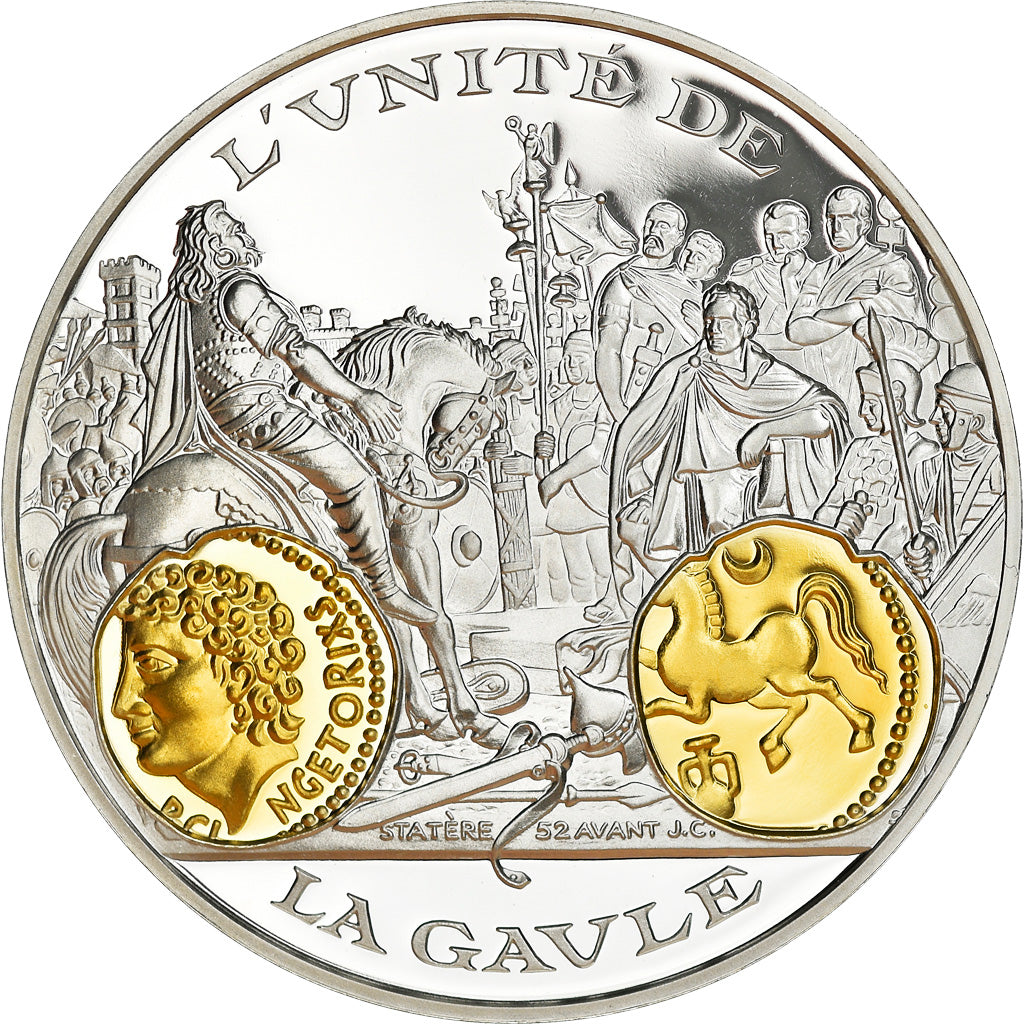 France, Medal, Histoire Monétaire, Statère Vercingétorix, MS(65-70), Silver