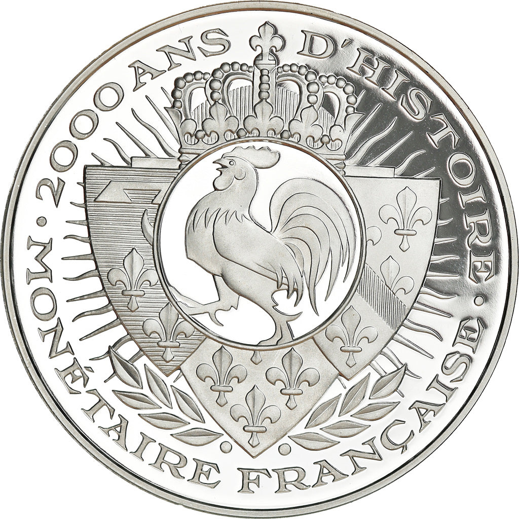 France, Medal, Histoire Monétaire, Franc à Cheval, MS(65-70), Silver