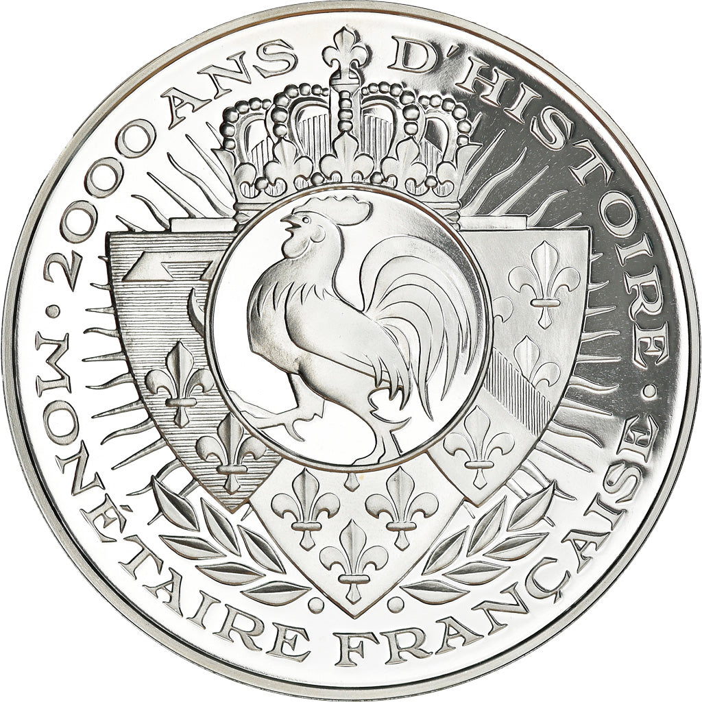 France, Medal, Histoire Monétaire, Denier Carolingien, MS(65-70), Silver