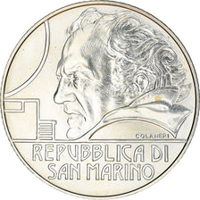 San Marino, 5 Euro, Federico Fellini, 2013, MS(63), Srebro
