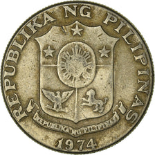 Coin, Philippines, 50 Sentimos, 1974, VF(30-35), Copper-Nickel-Zinc, KM:200