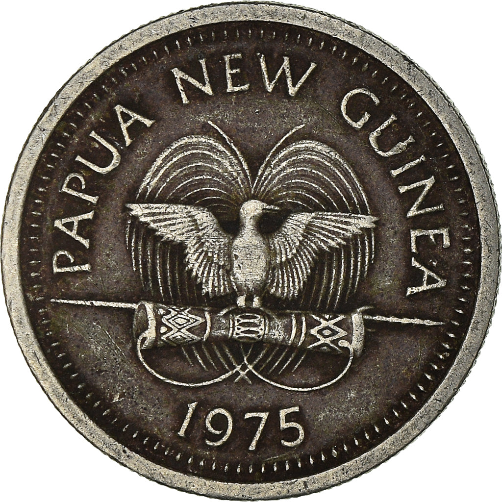 Coin, Papua New Guinea, 5 Toea, 1975, EF(40-45), Copper-nickel, KM:3