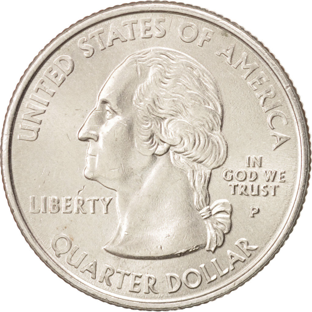 UNITED STATES, Quarter, 2002, U.S. Mint, KM #331, MS(63), Copper-Nickel Clad...