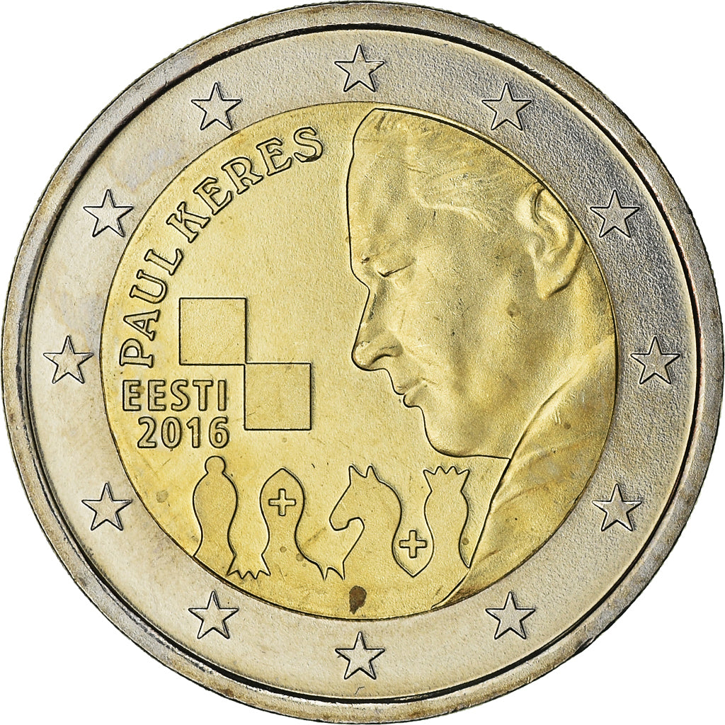 Estonia, 2 Euro, Paul Keres, 2016, MS(64), Bi-Metallic, KM:New