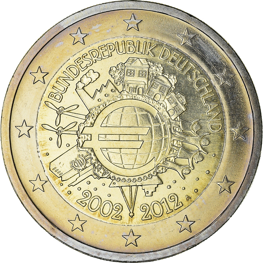 GERMANY - FEDERAL REPUBLIC, 2 Euro, 2012, Berlin, MS(63), Bi-Metallic, KM:306