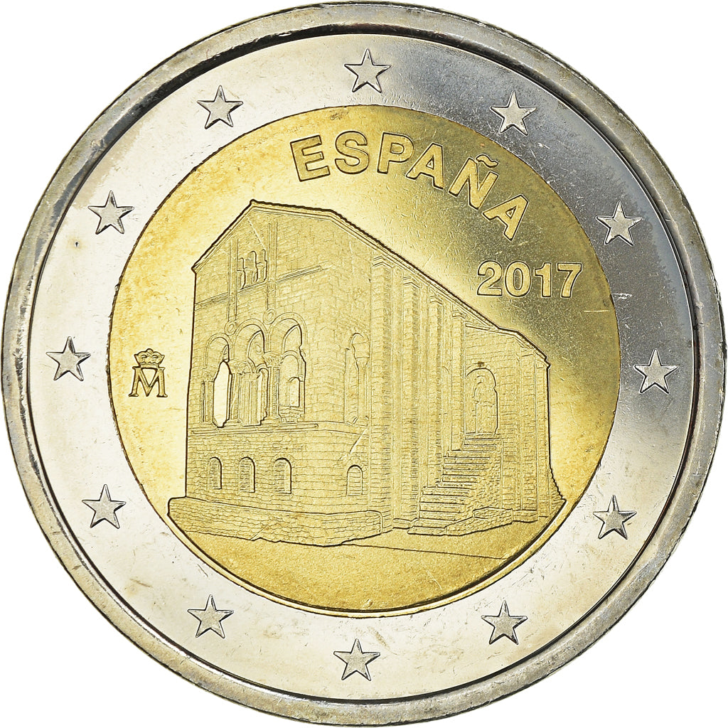 Spain, 2 Euro, Églises du royaume des Asturies, 2017, MS(63), Bi-Metallic