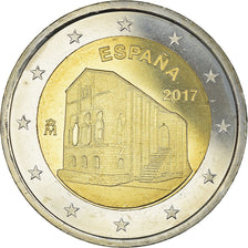 España, 2 Euro, Églises du royaume des Asturies, 2017, SC, Bimetálico, KM:New