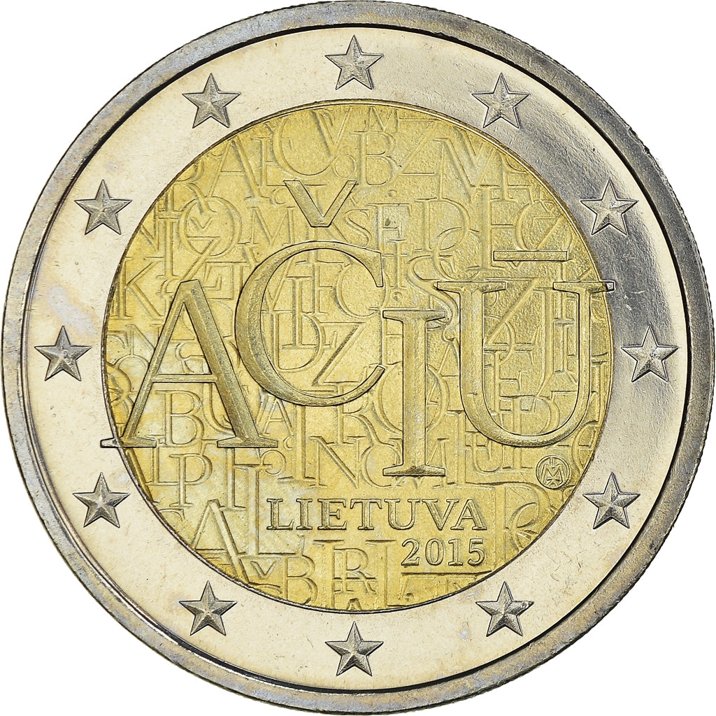 Lithuania, 2 Euro, ACIU, 2015, MS(63), Bi-Metallic, KM:213