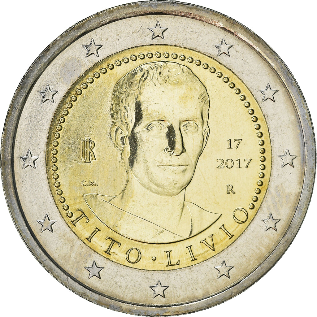 Italia, 2 Euro, Tito Livio, 2017, SC, Bimetálico, KM:New
