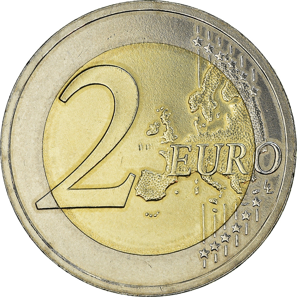Latvia, 2 Euro, Cigogne, 2015, MS(64), Bi-Metallic