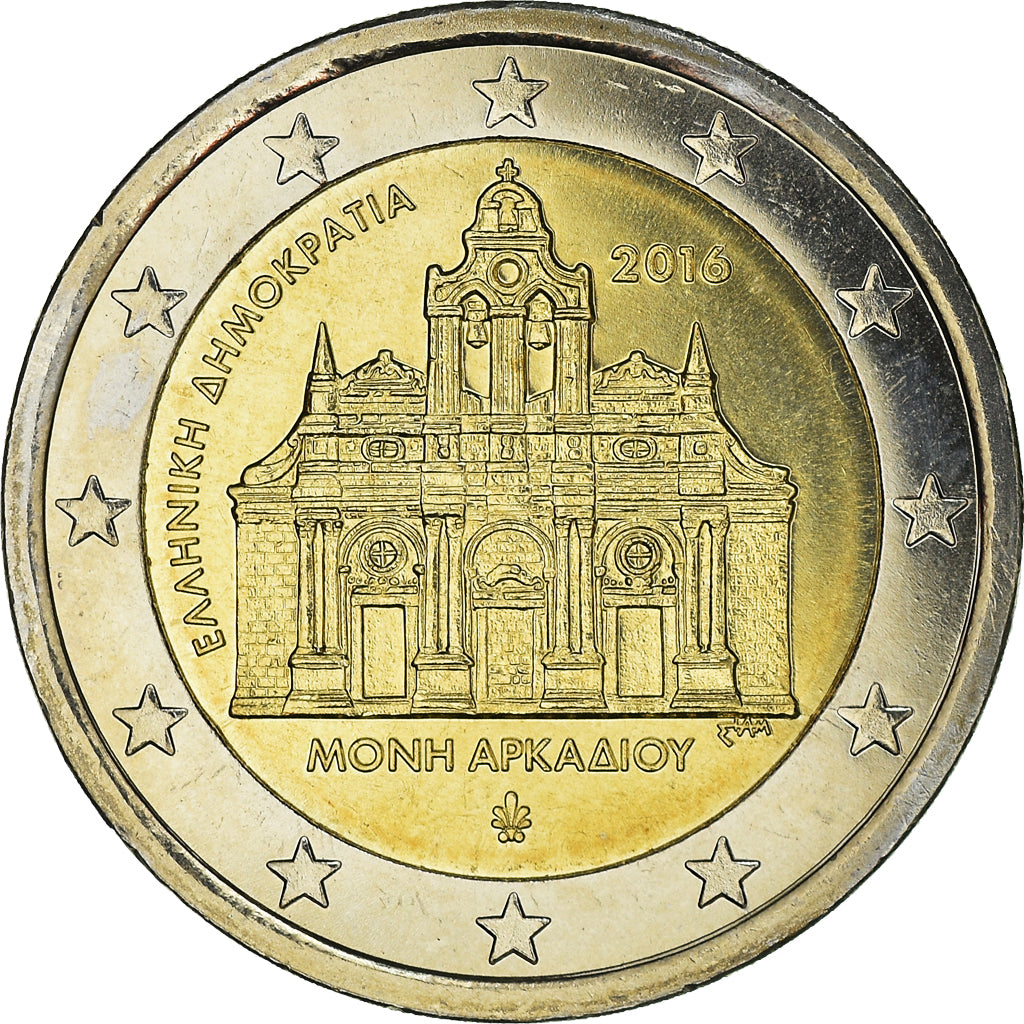Greece, 2 Euro, Holocauste du monastère d'Arkadi, 2016, Athens, MS(63)