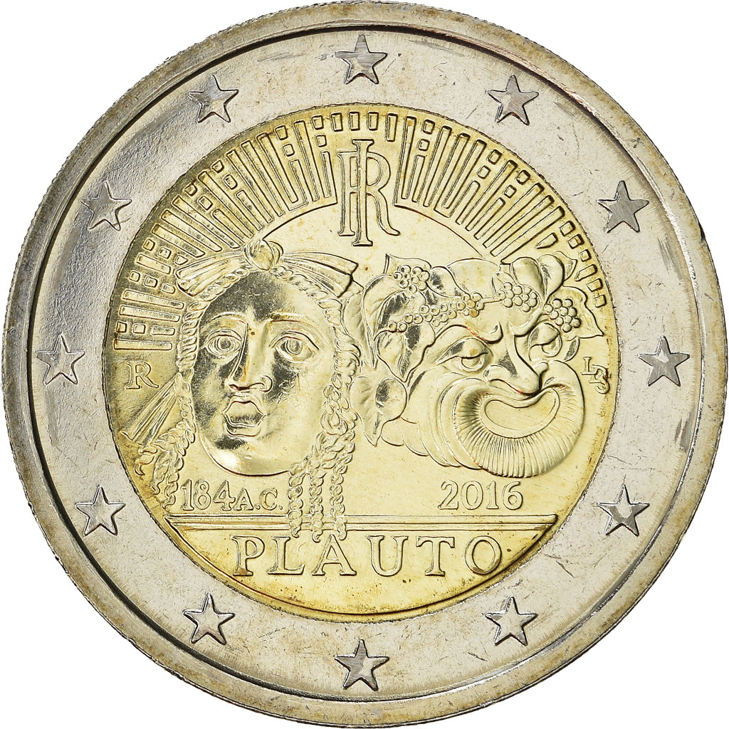 Italien, 2 Euro, Plauto, poète romain, 2016, UNZ, Bi-Metallic