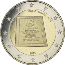 Malta, 2 Euro, Proclamation de la République 1974, 2015, Paris, MS(63)
