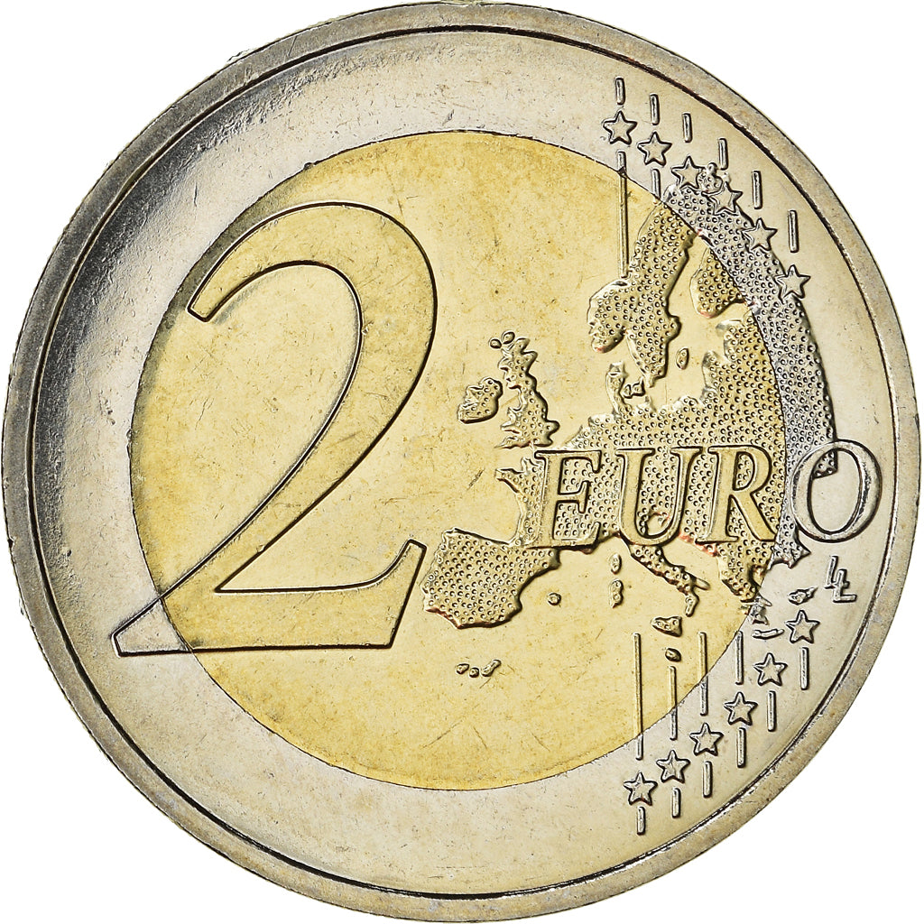 France, Le Penseur de Rodin, 2 Euro, 2017, Paris, MS(63), Bi-Metallic