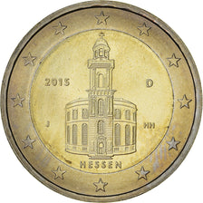 Germany, 2 Euro, Hessen, 2015, Stuttgart, MS(63), Bi-Metallic, KM:New