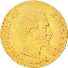 FRANCE, Napoléon III, 10 Francs, 1860, Paris, KM #784.3, VF(20-25), Gold, Gadour